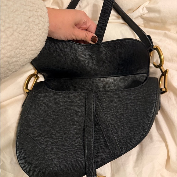 Dior saddle bag grained leather medium size - Picture 10 of 12